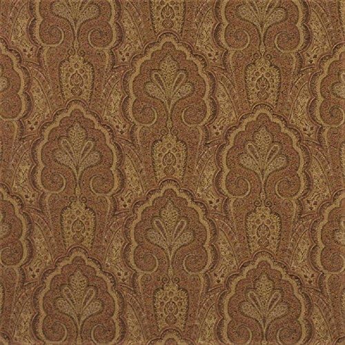 Swatch Sample Fabric Robert Allen Beacon Hill Ashland Clay Linen Wool Floral Drapery HH40