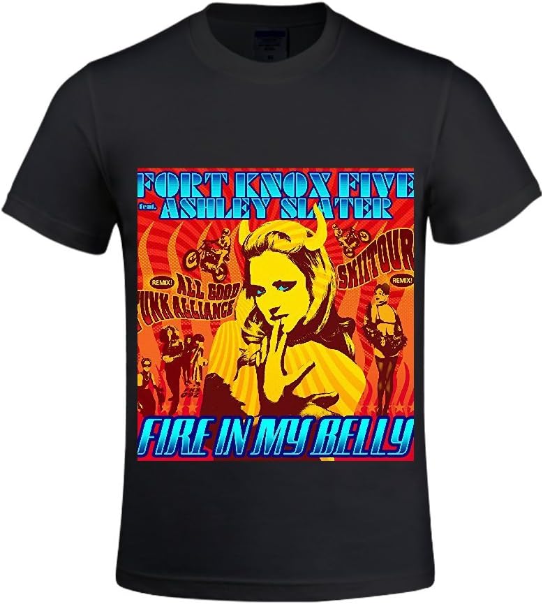 Fire in My Belly Fort Knox Five & Ashley Slater Men Crew Neck Sleeveless T Shirts Black