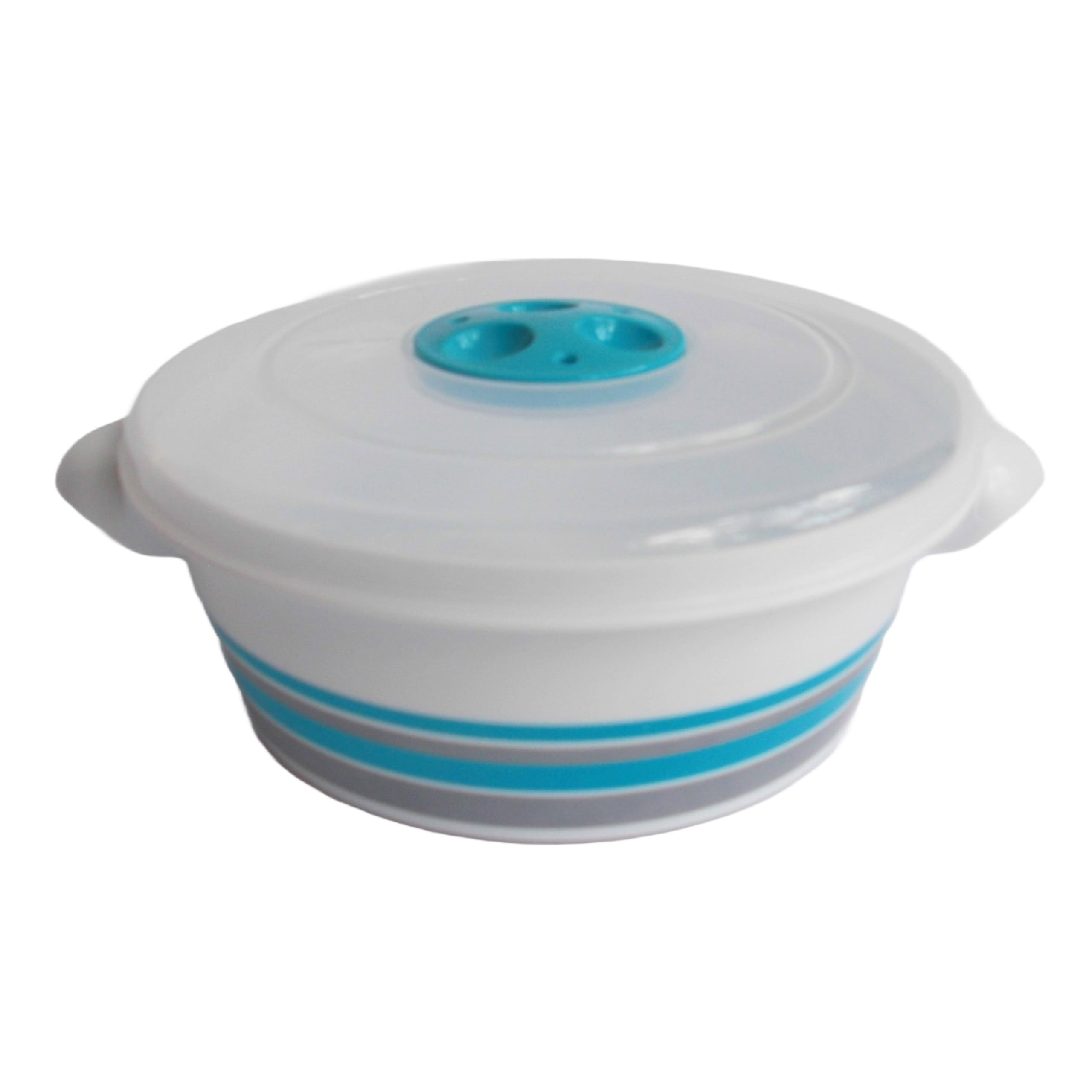 Tredoni 1L Microwave Pot Tub with Ventilation Lid - Heating & Cooking Steamer Pot (1 Liter)