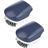 ROSEOK Vegetable Brush, Potato Scrubber and Veggie Brush, Nylon Bristles | Self-Standing Kitchen Brush for Fruit and Vegetable Cleaning, Navy Blue, 2 Pack