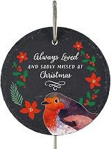 Global Designs Christmas Robin Grave Stick Marker Plaque 25x11cm view 4