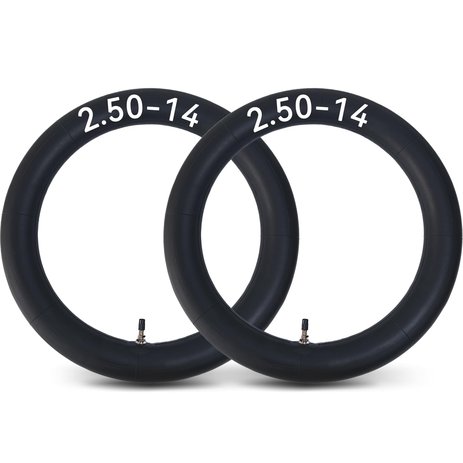 Photo 1 of 2 PCS 2.50-14 Dirt Bike Tube 60/100-14 Inner Tube with Straight Valve Stem 14 inch