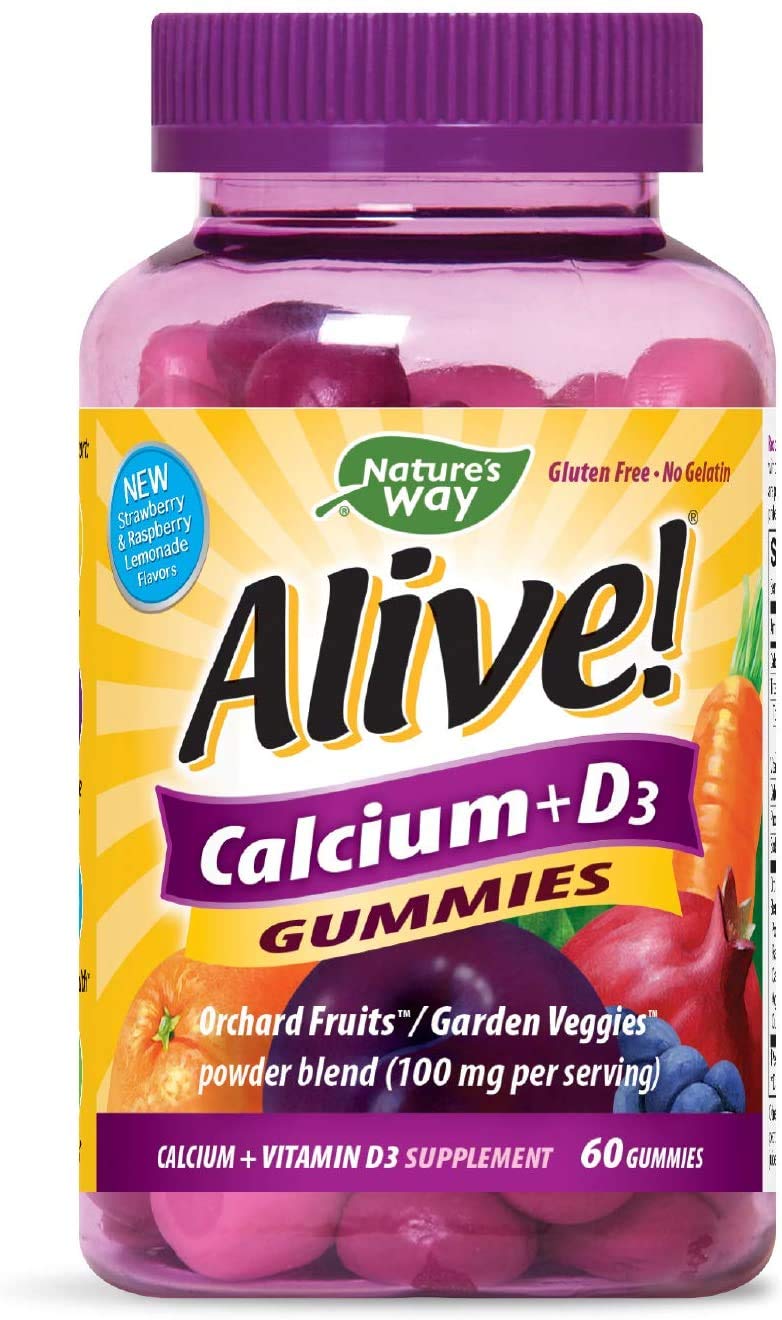 Nature's Way Premium Calcium + D3 Gummy + Orchard Fruits/Garden Veggies