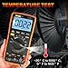 Autoranging Multimeter Test for Temperature AC/DC Voltage, Current, Resistance, Continuity, Capacitance, Frequency,Diodes Transistors