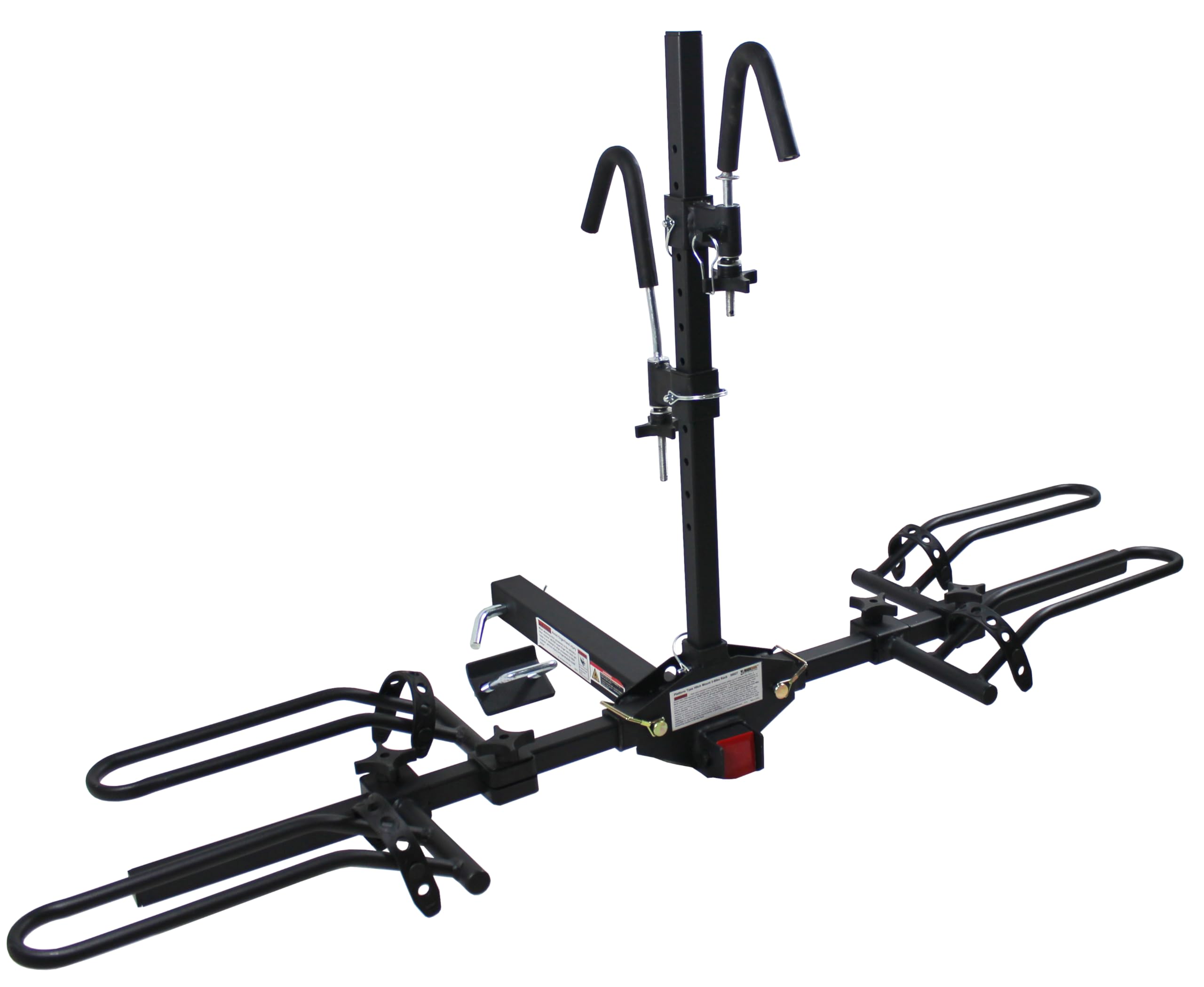MaxxHaul Platform Bike Rack for 2 Bikes – Hitch Mounted Tray Carrier for SUV, Van, & Truck – Adjustable Tire Cradles & Foam Padded Hooks – Fits 2″ Class III & IV Hitches (50027)