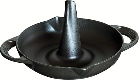 Staub 1200023 Hähnchenbräter, 24 cm, Edelstahl, schwarz