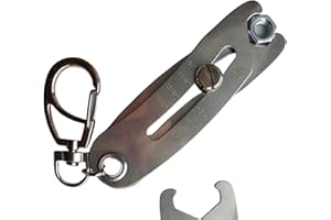 KLQYXI Nut Head Size Finder, Portable Bolt Size Checker Keychain Tool
