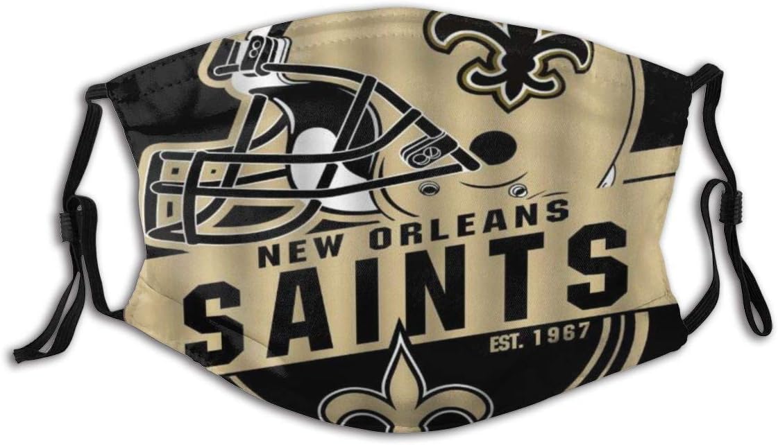 PENGTU New Orleans Saints Colorful Unisex Washable and Reusable Cotton Warm Face Protection for Outdoor