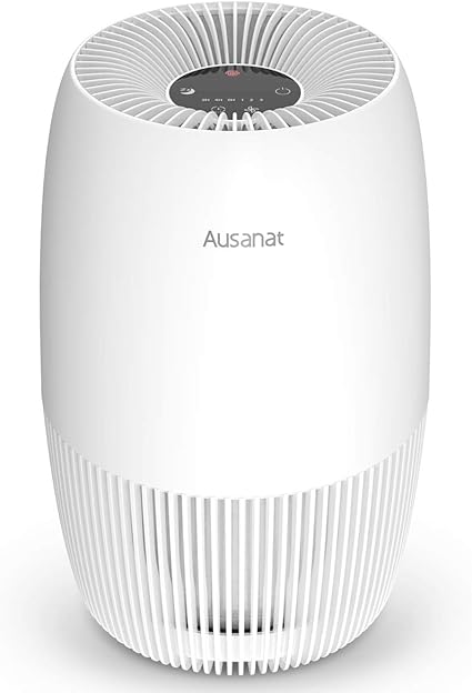 Ausanat Luftreiniger Hepa Fur Zu Hause Luftreiniger Wohnung Allergie Mit Hepa Kombifilter Aktivkohlefilter Air Purifier Perfekt Gegen Allergiker Staub Pollen Tierhaare Geruch Energiesparend Amazon De Kuche Haushalt