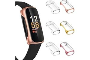 Kimiyaki 6 Pack for Fitbit Inspire 3 Screen Protector Case, Ultra-Thin Soft TPU Bumper Full Coverage Protective Accessories