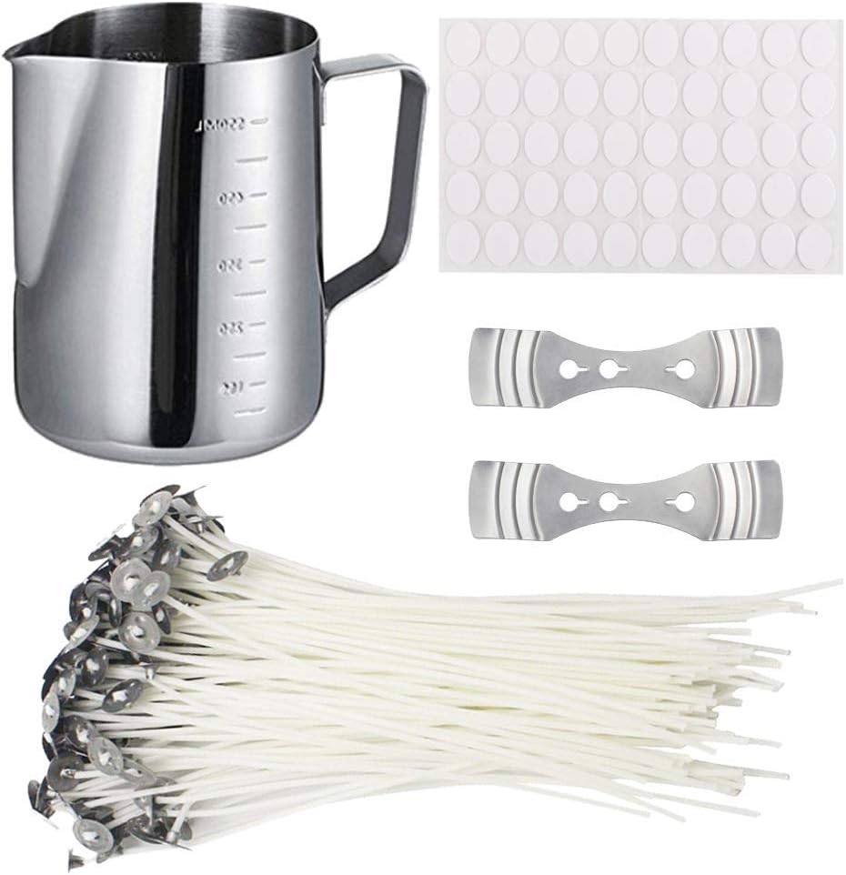 YAMYO Candle Making Kit, DIY Candles Craft Tools Includes 1pc Candle Make Pouring Pot, 50pcs
