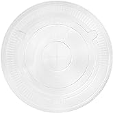 Karat C-KC107TS 32 oz 107mm PET Flat Lids (Case of 500)