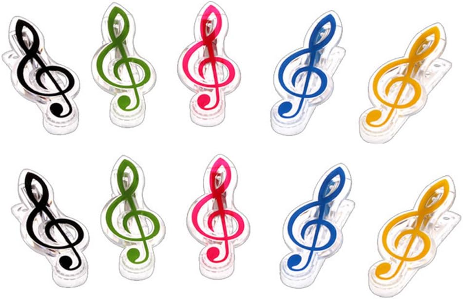 Cucumis Simple and Practical Music Folder Piano Music Score Clip 10 Pcs (Clef)