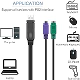 Xiatiaosann PS2 to USB Adapter Keyboard Mouse Converter 2 PCS 2 in 1 view 4