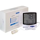 McKesson Refrigerator/Freezer Thermometer with Triple Display, Large, 1 ct | Single Probe, Food Safety Use