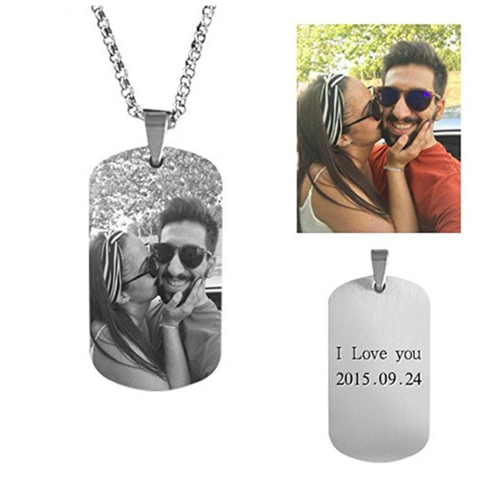 Illango Customized Photo Necklace of Titanium Steel