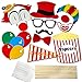 COOLOO Photo Booth Props DIY Kit,Circus Clown Cosplay for Photography in Carnival Party,Pack of 13