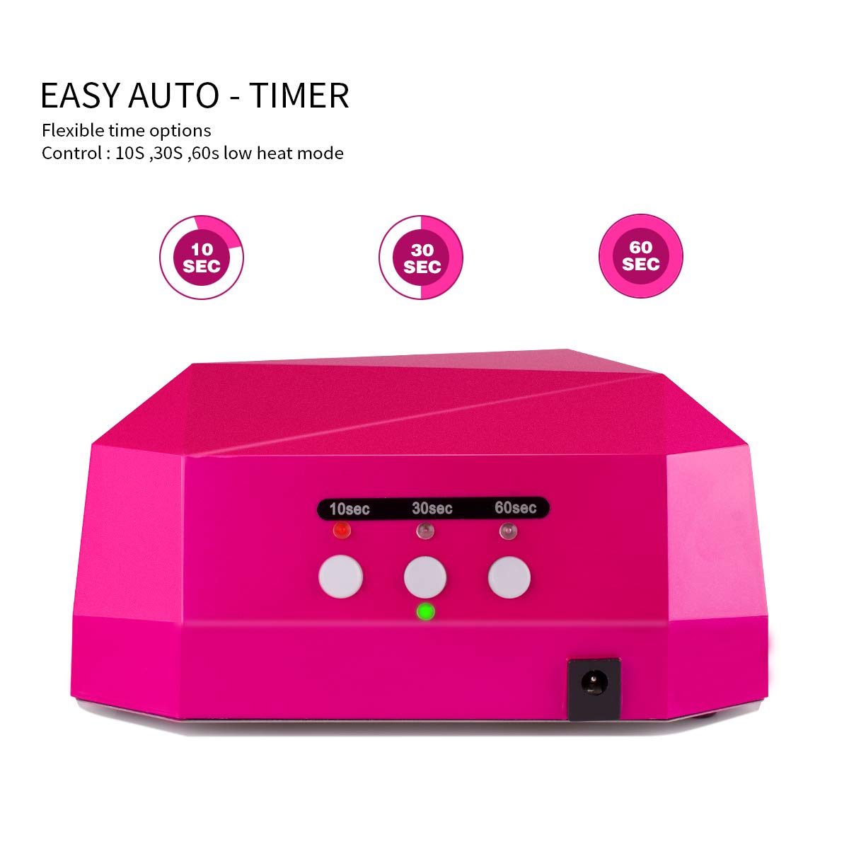 Lámpara LED UV Profesional de 36W, Morpilot Secador de Uñas para Manicura de Shellac y Gel con Temporizador de 3 Modos para mujer