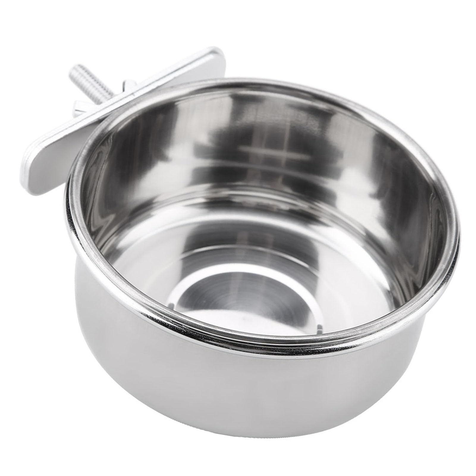 Hanging Food Feeding Bowl, Feeding & Watering Supplies Raised Bowls & Feeding Stations Stainless Steel Parrot Feeder Bird Cage Accessory Drinking Cup (L)