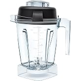 48oz Low Profile Blender Pitcher Compatible with Vitamix 5200 5300 750 7500 5000 6300 E310 E320, Replacement Container with Upgraded Stainless Steel Blades, Fits Classic &amp; Explorian Series
