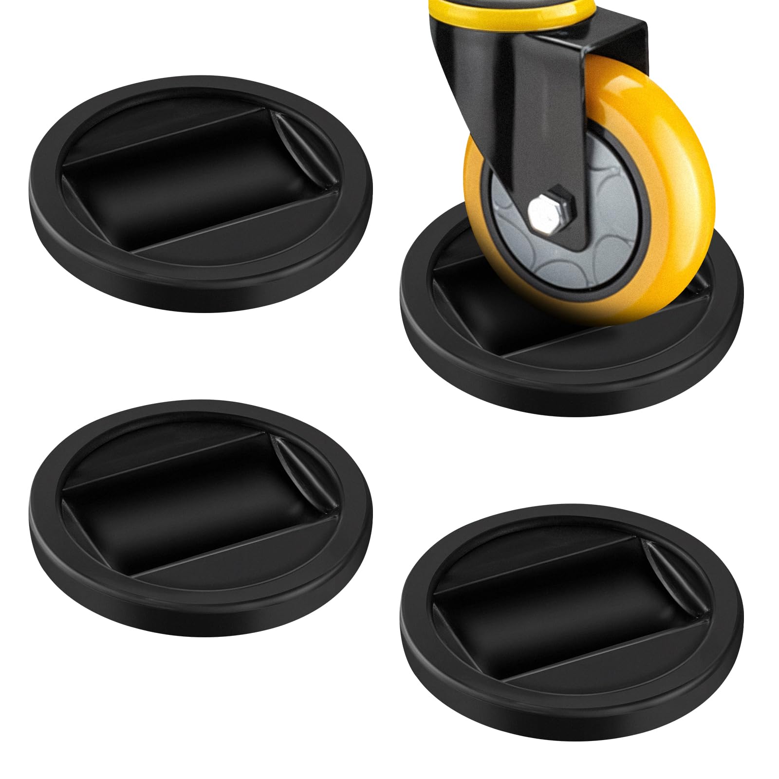Mabor 4Pcs Bed Stoppers to Prevent Sliding, Wheel Stopper for Rolling Furniture Keep Furniture from Sliding Anti Slip Caster Cups for Wheels of Couch Chair Sofa Bed