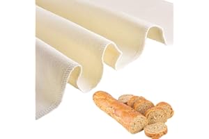 PANXXSEN Professional Bakers Couche Extra Large 35 x 26 Inch,Heavy Duty Linen Pastry Proofing Cloth for Bread Dough Baking,Thick Baking Bread Cloth for Baguettes,Loaves,Ciabatta