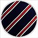 Secdtie Men's Classic Blue Red Striped Jacquard Woven Silk Tie Formal Necktie