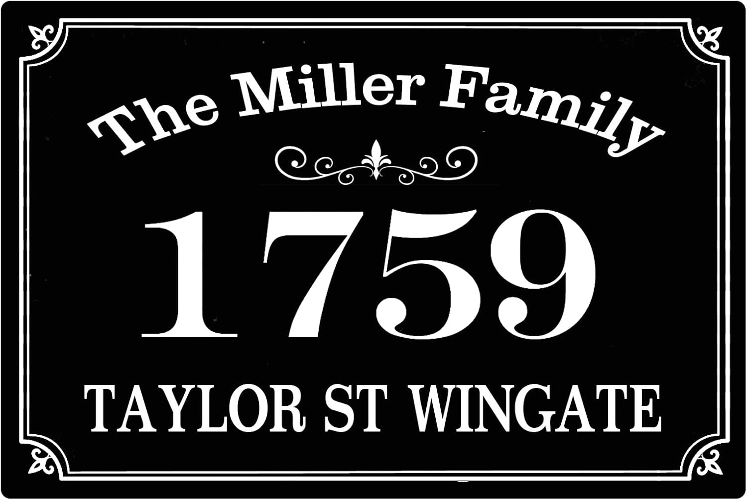 Plaques & Wall Art - Personalized Address Plaque Sign Custom House Number Street Name Metal Wood Sign Plate Plaque Wall Decor for Outside