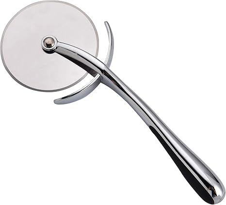 Amazon Com Pizza Cutter Wheel Heavy Duty Food Grade Stainless Steel Pizza Slicer With Non Slip Ergonomic Handle Super Sharp Safe Easy To Use Versatile Cutter Kitchen Dining