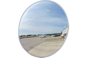 36” Acrylic Convex Mirror With Steel Back, Round Outdoor Security Mirror for the Garage Blind Spot, Store Safety, Warehouse View, Circular Mirror for Personal or Office Use - Vision Metalizers