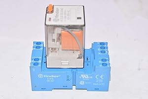 FINDER 60.12.8.120.0040 120VAC Coil, DPDT 10A, General Purpose Relay, Agni Contact, Lockable Test Button and Mechanical Indicator