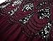 PrettyGuide Women 1920s Ball Gown Bead Sequin Art Deco Mermaid Evening Dress Short Sleeve S Burgundy
