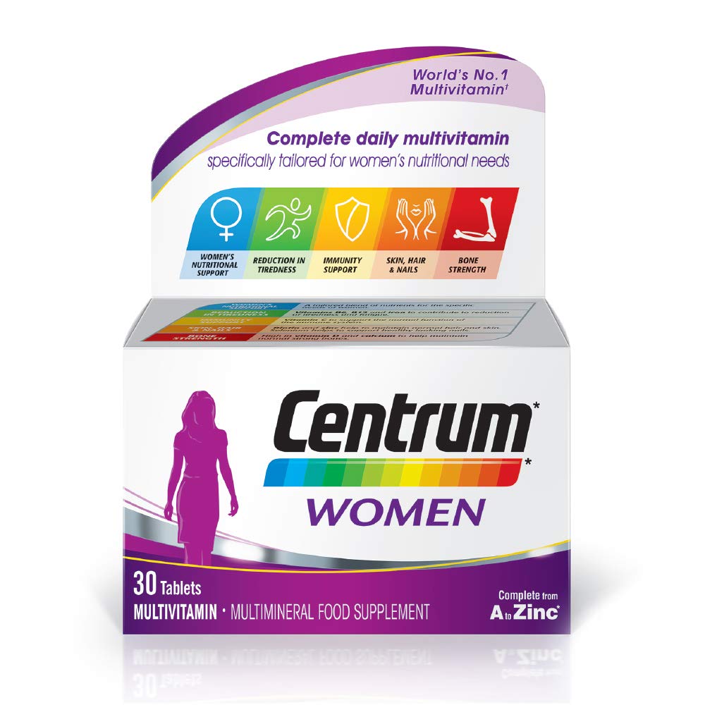 Centrum Multivitamin Tablets for Women, Pack of 30- Buy Online in ...