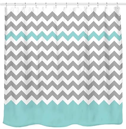 Sunlit Zigzag Mint Blue Turquoise And Grey Teal Green White