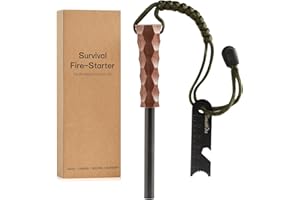SMALLDU Ferro Rod Fire Starter, Survival Flint and Steel Fire Starter Kit for Hiking, Bushcraft,Camping Essentials Gear, Emergency Supplies - Ideal Gift for Explorers