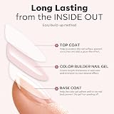 Modelones Nude Pink Builder Gel with Base and Top Coat Set 3Pcs view 8
