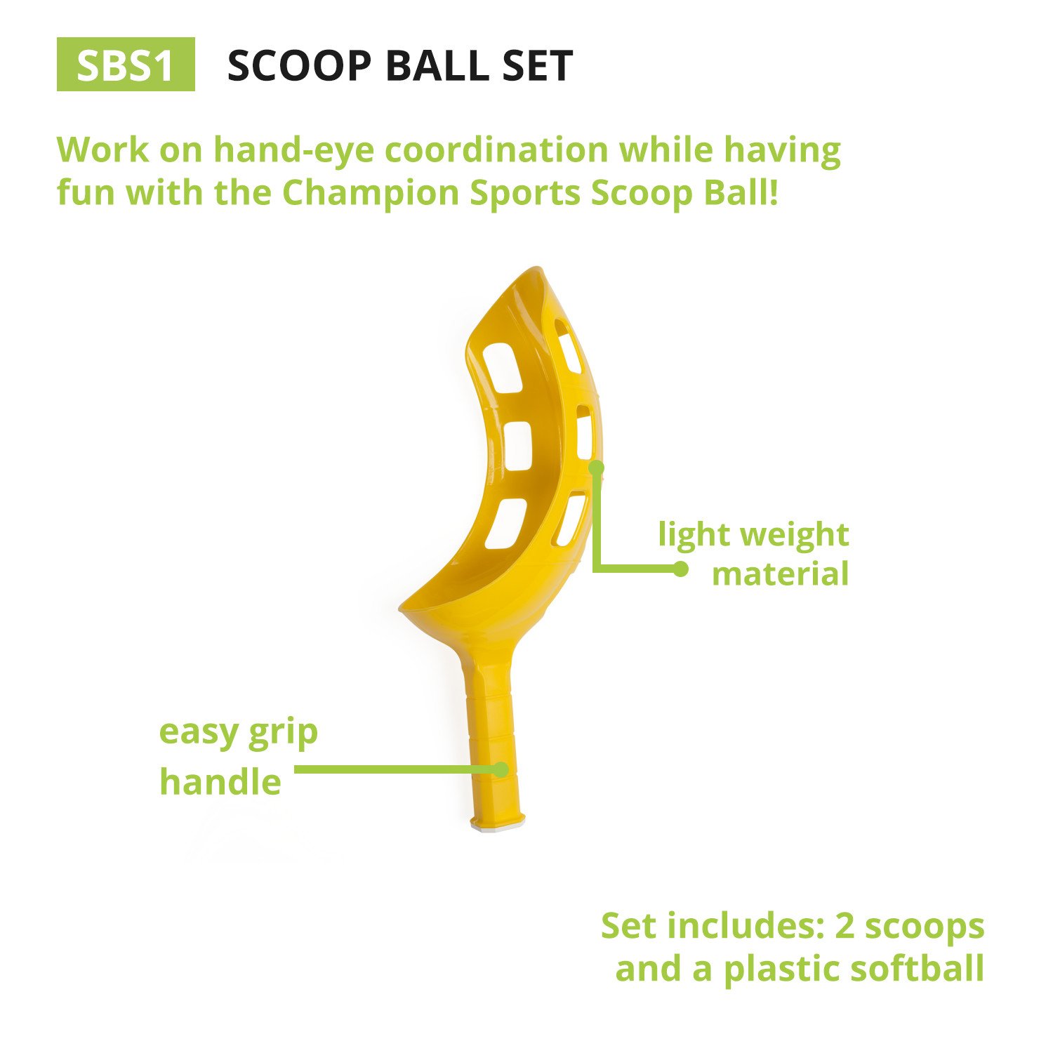Champion Sports Scoop Ball Game: Classic for All Ages Outdoor Party Gear for Lawn, Camping & Beach