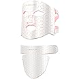MEGELIN Led Red Light Therapy Face & Neck Mask, 7 Colors Led Light Therapy Facial Mask, Infrared Red Light Therapy Mask, Infrared Light Skin Rejuvenation(White)