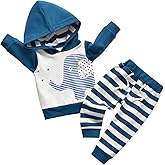 Toddler Infant Baby Boy Clothes Animal Style Long Sleeve Hoodie Tops Sweatsuit Pants Outfit Set