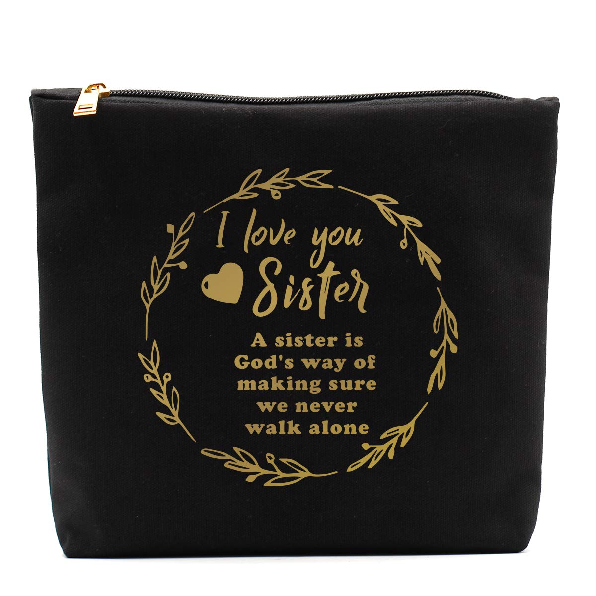 I Love You Sister Bag Sister Gift, Sister Makeup Bag, Gift for Sister, Best sister gift,Sister Birthday Gifts, Sister Cosmetic Bag, Great Gift Idea For Sibling Brother SIS or Best Friend