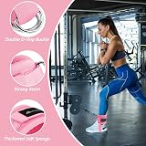Flintronic 2Pcs Ankle Straps for Cable Machine with D-Rings Pink view 7