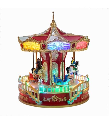 Amazon.com: Lemax Christmas Cheer Carousel, Battery Operated (4.5V