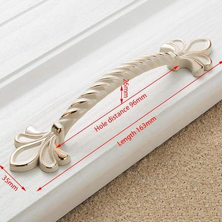 5 Stück Zink Aolly Elfenbein Weiß Schrankgriff Küchenschranktür Zieht