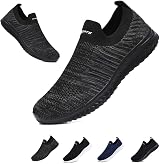 Hanani Mens Womens Slip On Trainers Breathable Mesh Running Shoes UK9 EU43
