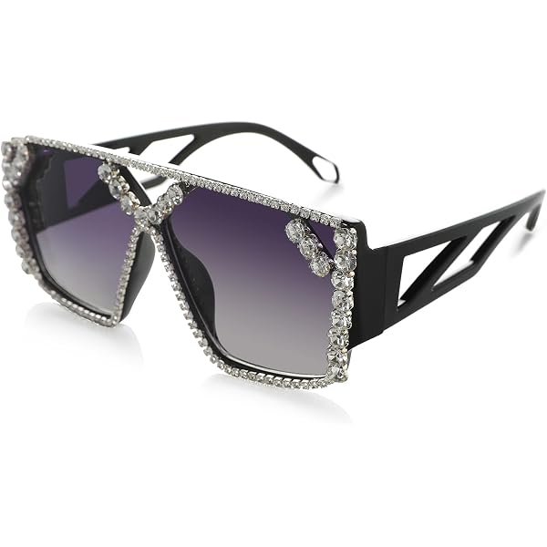 Dollger Oversized Studded Sunglasses for Women Trendy Large  display picture 1