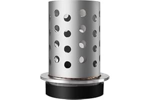 DZQ Perforated Casting Flask Vacuum Casting Stainless Steel Wall Flanged with Rubber Sprue Base(3.5" x 6")