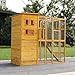 Sandinrayli Cat House Outdoor Run Wooden Cat Rabbit Home w/Outside Fun Run Small Animal Enclosure Cage