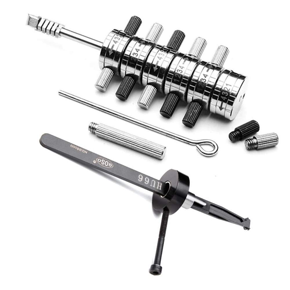 Loboo Idea Premium Tibbe Lock Pick/Decoder Hand Tool and HU66 VW Inner Groove Lock Picks Tool. Tibbe Lock Pick Tool/Automotive Lock Pick Tools Locksmith and Lockpicking Tools