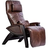 Cozzia Svago ZGR Plus Zero Gravity Chair (SV395) Vibration Massage Power Recline Memory Foam Pillow Heat Therapy (Chestnut/Black)