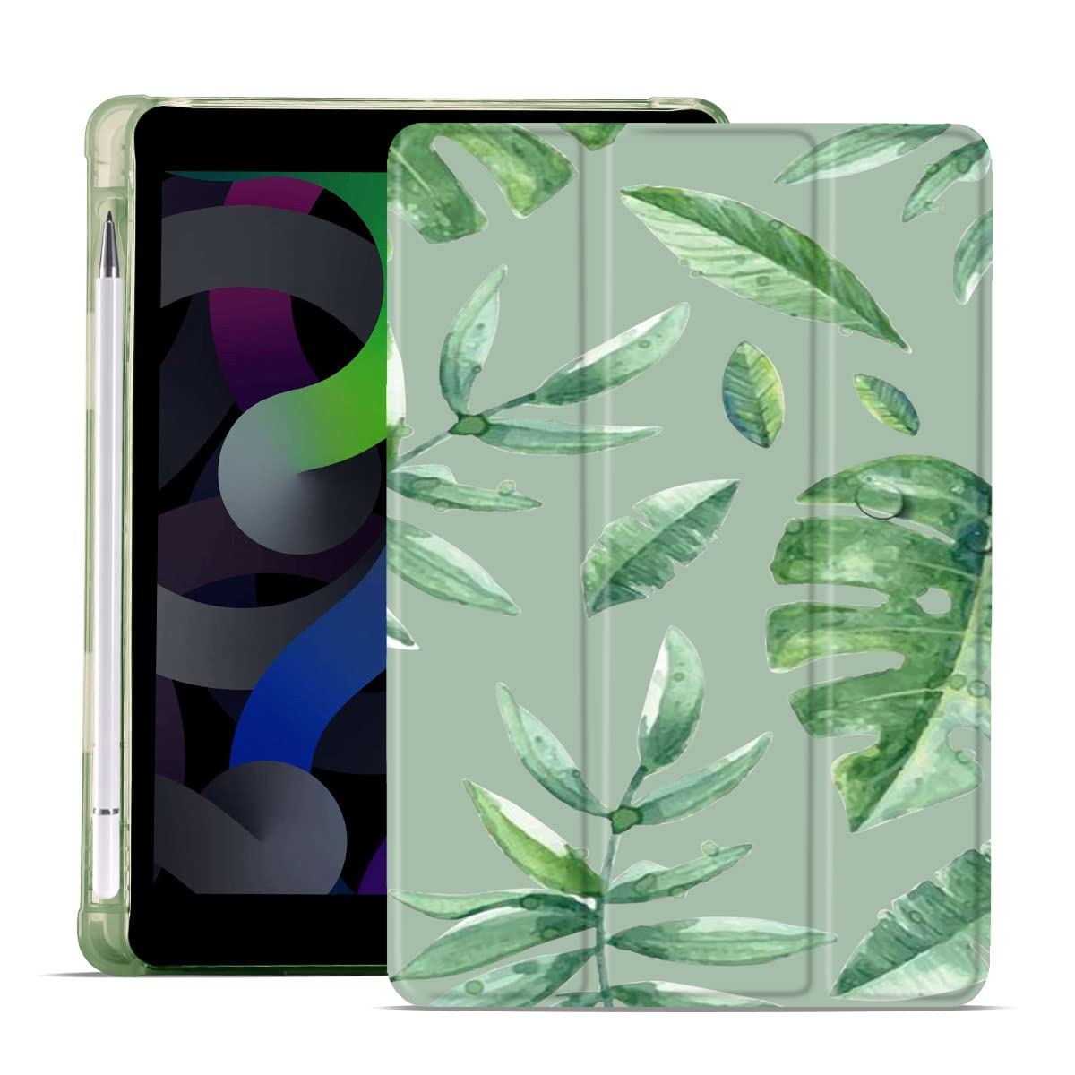 MAYCARI Art Pulm Leaves Cute iPad Pro 11 inch Case - Support Auto Sleep/Wake, Soft TPU Back Protective Case — image 1